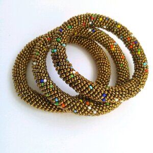 Set of 3 Handmade African Bangles,Handmade Jewelry